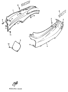 YE50 Side cover  /  oil tank
