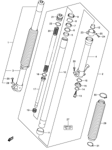DR-Z400 Демпфер передней вилки