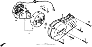 XR80R Left crankcase cover 85-91