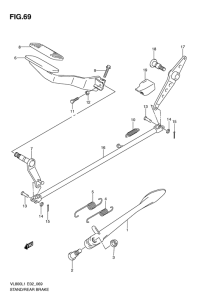 VL800 Передний суппорт