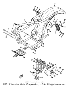 DS6B Frame, rear cushion & rear fender