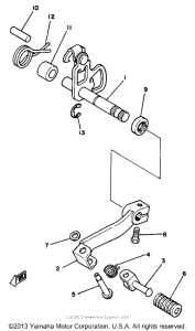 YZ125H Shift shaft - pedal