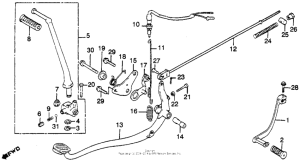 CM450 Brake pedal + gearshift pedal