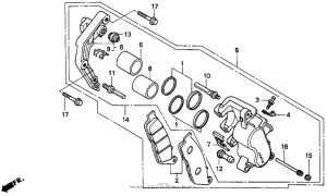 VF750C Передний суппорт