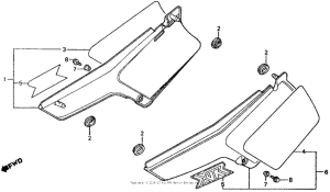 XR500R Side cover 81-82