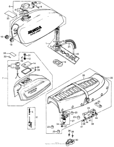 CB400 Fuel tank + seat