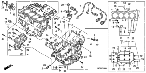 CBF1000S Картер двигателя