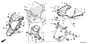 NC700X (DCT) Передний обтекатель