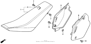 CR80R Сиденье