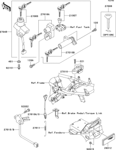 ZR1200 Замок зажигания
