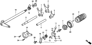 CR80R Вилка переключения передач