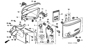VT1100C Боковые обтекатели
