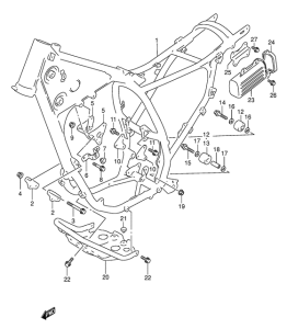 DR350 Frame comp