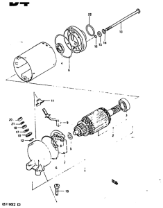 GSX1100 Стартерный мотор