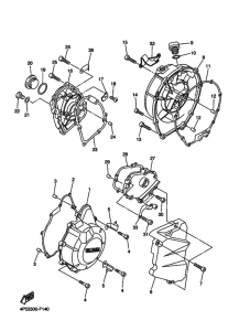 FZ6-NAHG Crankcase cover ass`y  (v