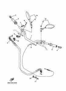 MTN850-A Steering handle & cable