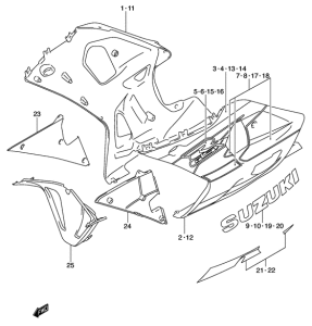 GSX-R600 Under cowling