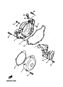 TY250Z Крышка картера двигателя