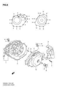 SV650 Crankcase cover ass`y  (v