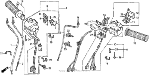 GL1500A A handle + switch + cables