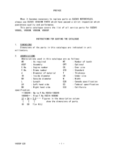 VX800 Catalog preface