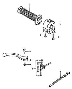 GS550 Right handle switch