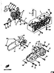 CG50E CG50U Картер двигателя