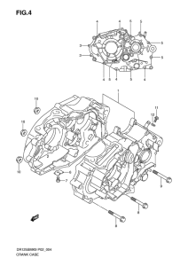 DR125 Картер двигателя