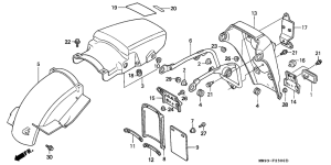 XL600V Заднее крыло