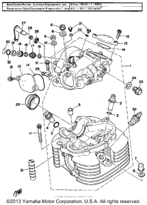 XT500F Cylinder head - cylinder head cover