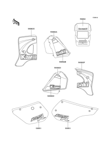 KMX125 Decals(red)(mx125-a12 / a13)