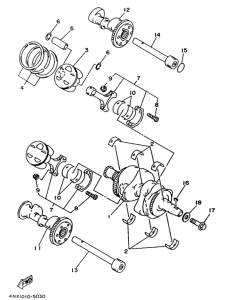 TRX850 Коленвал и поршень