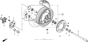 GL1500I Переднее колесо