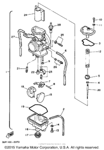 YZ250A Карбюратор