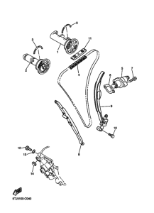 WR450F Распределительный вал & chain