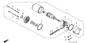 VFR400R Стартерный мотор