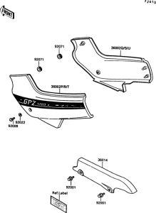 EX500 Side cover / chain case(ex500-b1)
