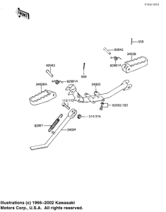 KD80 Footrests / stand