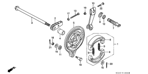 CM125C Задний тормоз