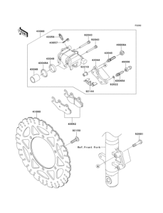 EX250 Передний тормоз