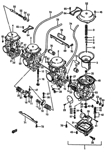 GSX-750 Carburetor assy