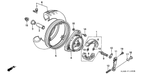 CH125 Rear wheel complete assy