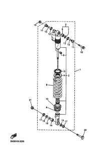 WR400F Задняя подвеска
