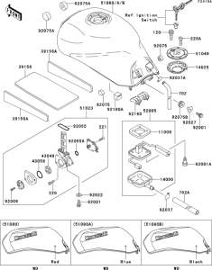 ZX1100 Fuel tank(zx1100-e2 / e4)