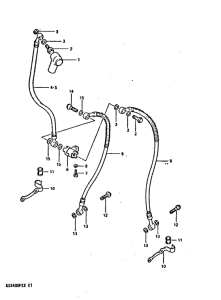 GSX400 Передние тормозные трубки