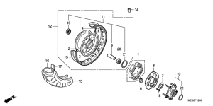 VT750CA Rear wheel complete assy