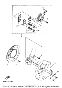 WR250Z Передний суппорт