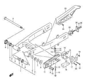 DR-Z125 Маятник задний