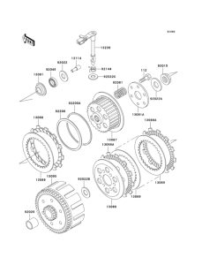 KDX125 Сцепление