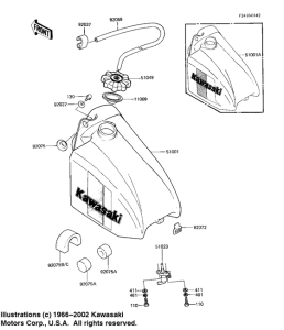 KX125 Tank fuel